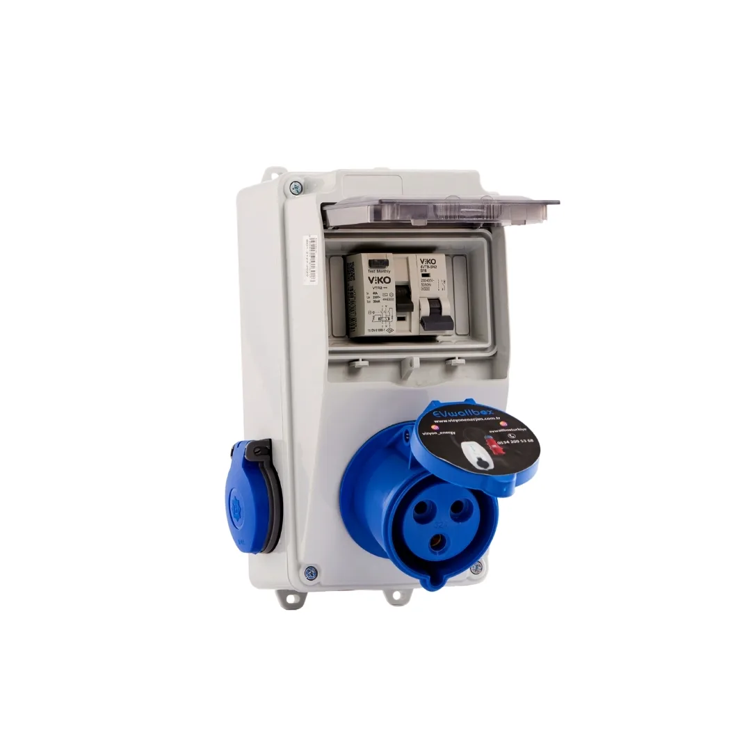 Elektrikli Araç Kombinasyon Kutusu, Tesla Blue Adaptöre Uyumlu, ’’Medium ALL’’ 3x32A + 1x16A - Görsel 6