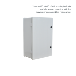 Yavuz 400 x 600 x 240mm Taban Saclı Abs Plastik Pano (Boş)