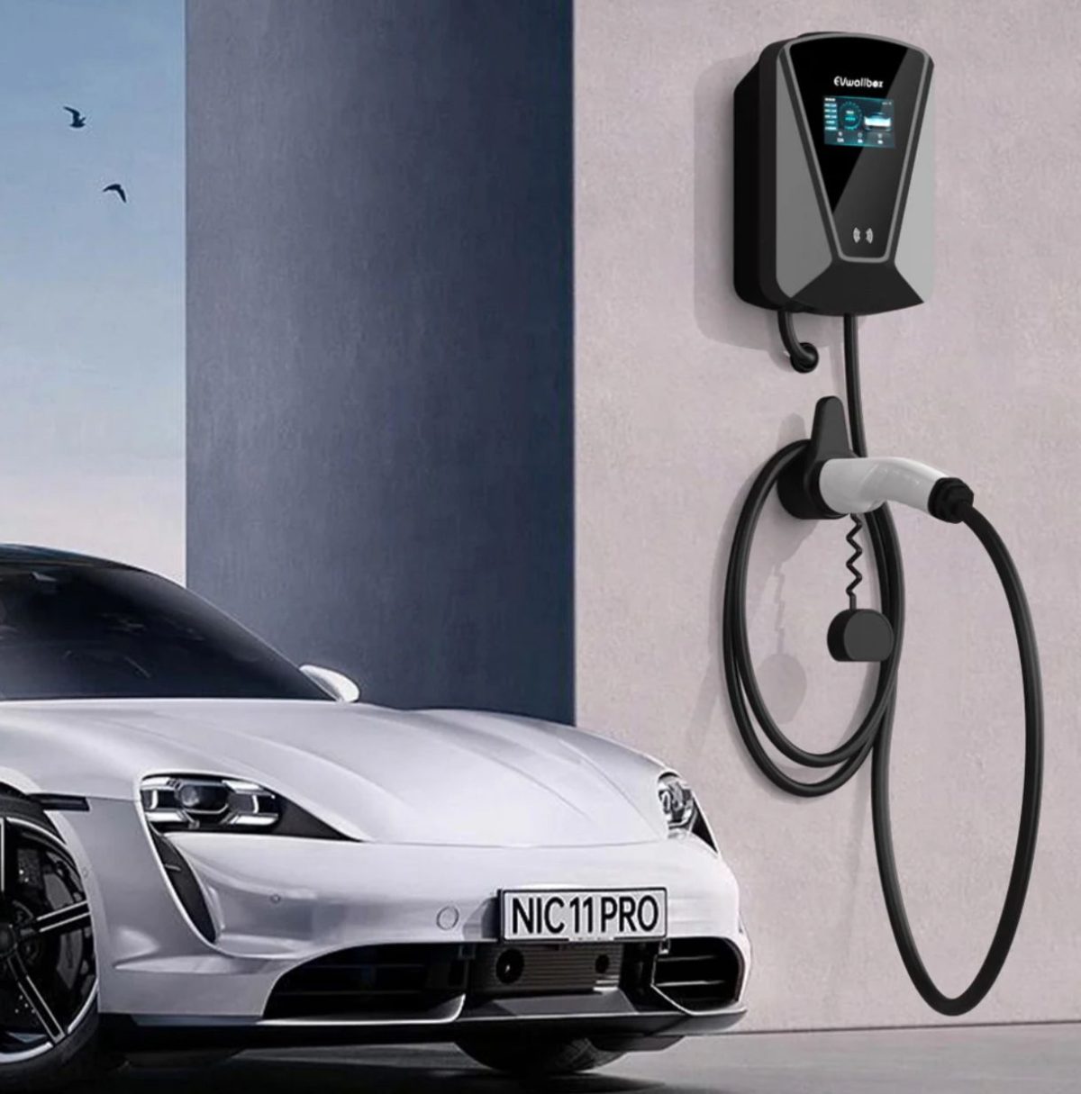 EVwallbox 22 Kw 5 Mt Kablolu Sabit Duvar Tipi Elektrikli Araç Şarj Cihazı - Görsel 9