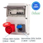 Elektrikli Araç Kombinasyon Kutusu DELUXE 5x32A + 3x32A + 1x16A - Trifaze-Monofaze