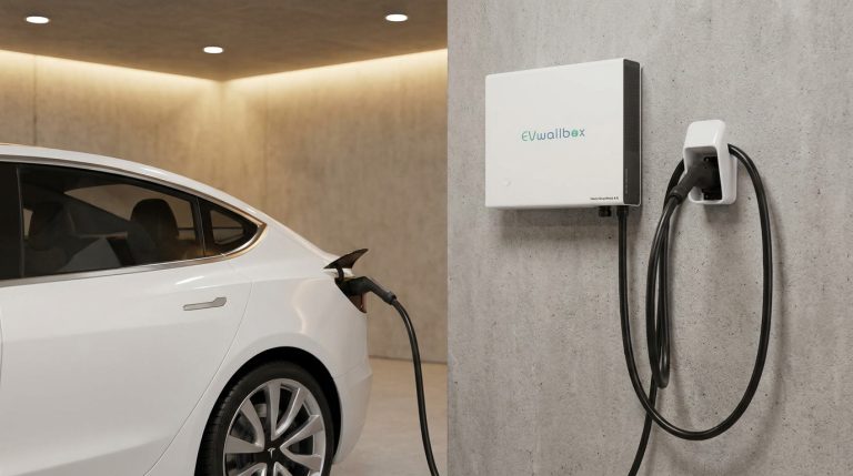 Elektrikli arabaya bağlanmış 30kW DC Elektrikli Araç Şarj Cihazı